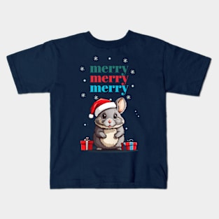 Christmas Chinchilla Kids T-Shirt